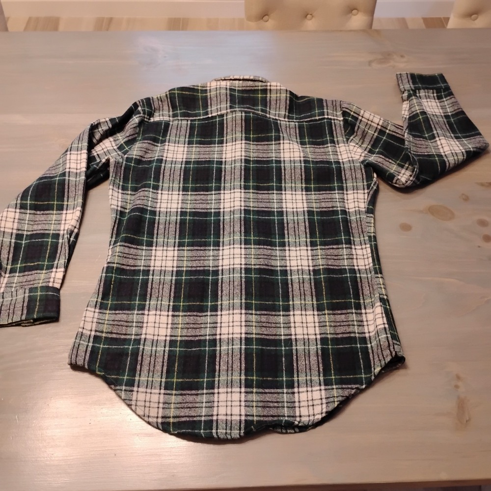 Vintage Lucien Piccard Men's Size M Wool Plaid Button Front Shirt - Picture 8 of 12